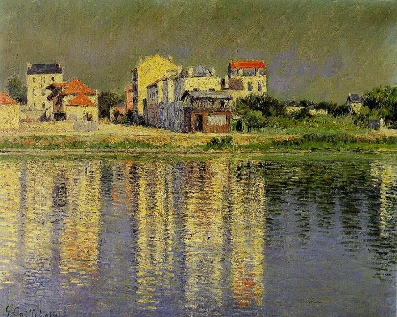 Szajna partjai alkotó: Gustave Caillebotte