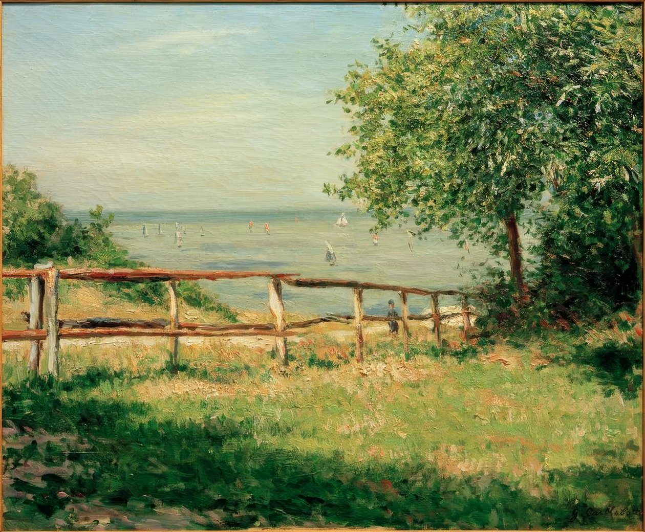Tengerparti mező, Trouville alkotó: Gustave Caillebotte