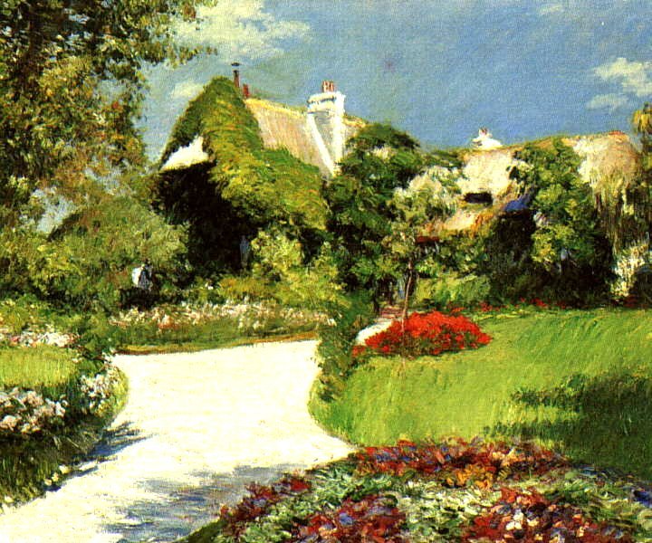 Nádfedeles ház Trouville -ban alkotó: Gustave Caillebotte