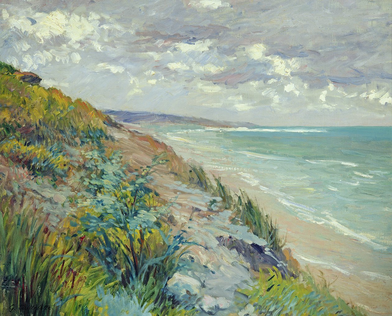 Sziklák a tenger mellett Trouville-ben alkotó: Gustave Caillebotte