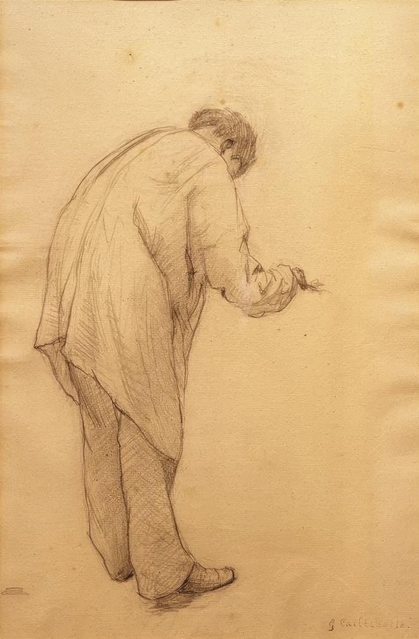 Tanulmány házfestőknek alkotó: Gustave Caillebotte