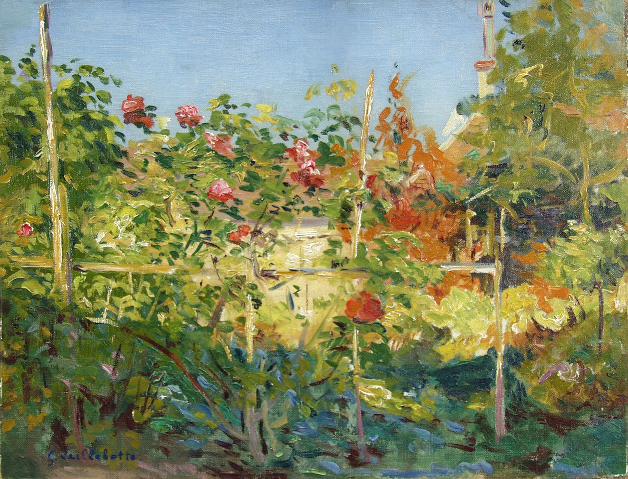 Kert Trouville -ban alkotó: Gustave Caillebotte