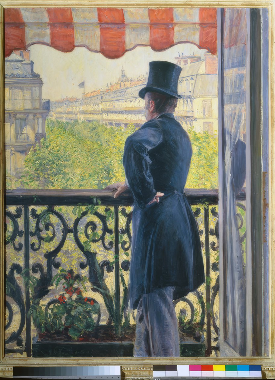 Férfi az erkélyen, Boulevard Haussmann alkotó: Gustave Caillebotte