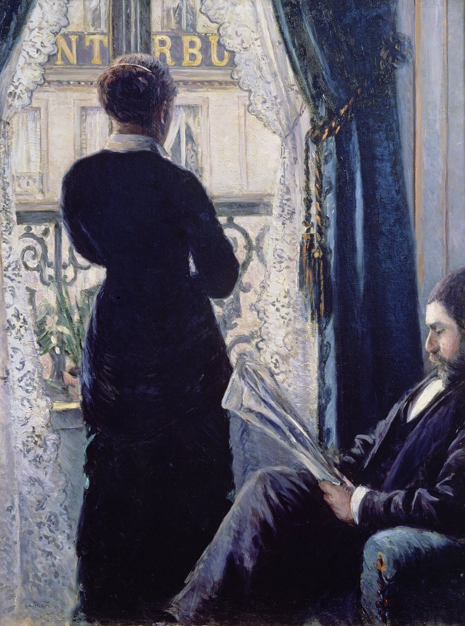 Belső kép, Nő az ablaknál, 1880 alkotó: Gustave Caillebotte