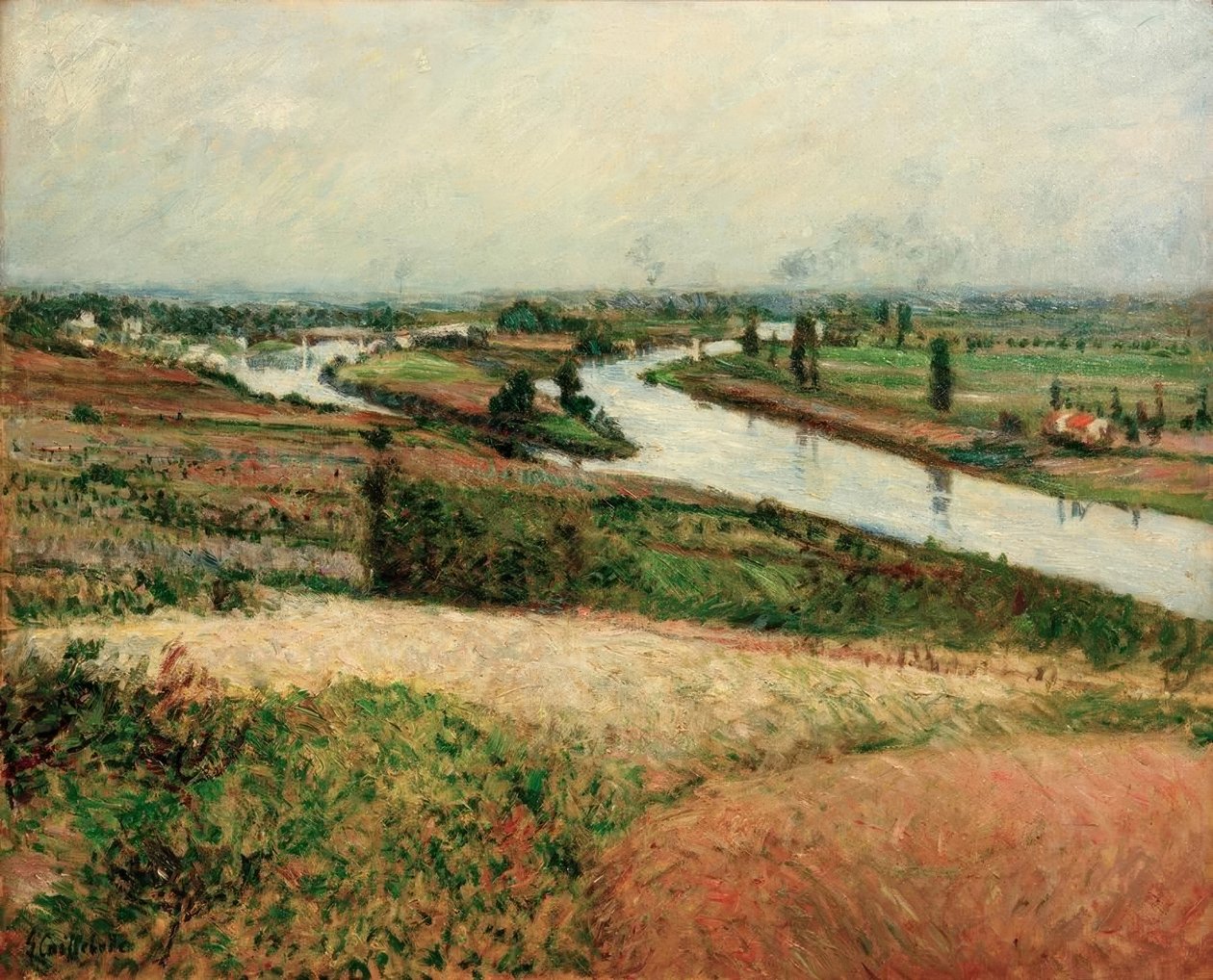 A Szajna az Epinay csúcsán alkotó: Gustave Caillebotte