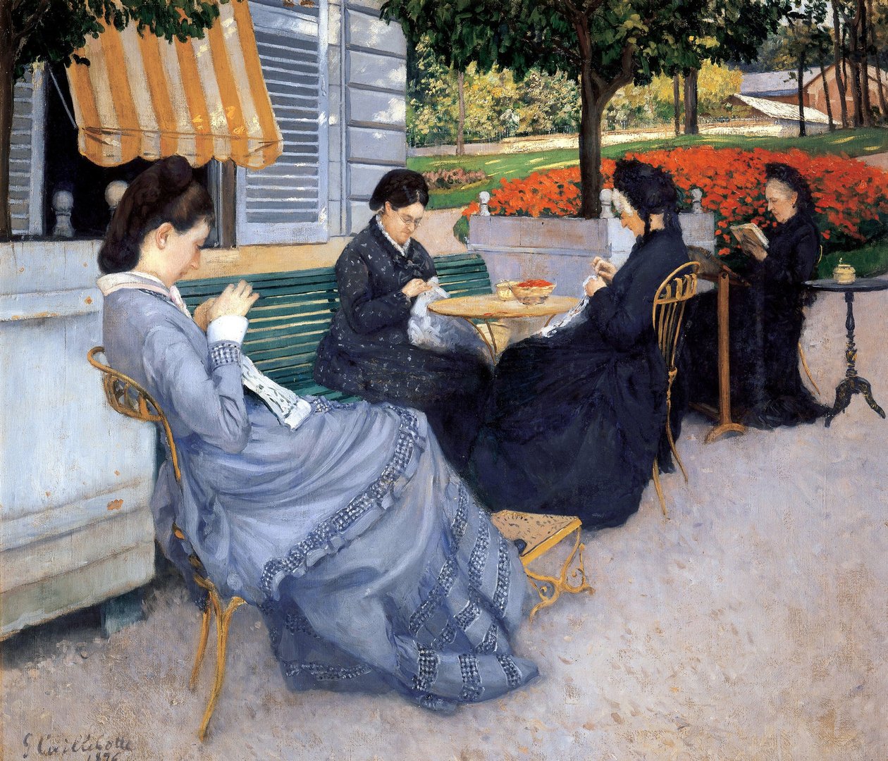 Női varrás, 1848 alkotó: Gustave Caillebotte