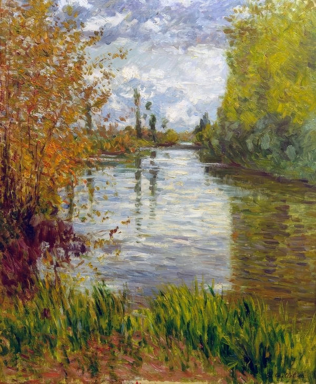 A Szajna kis karja ősszel alkotó: Gustave Caillebotte