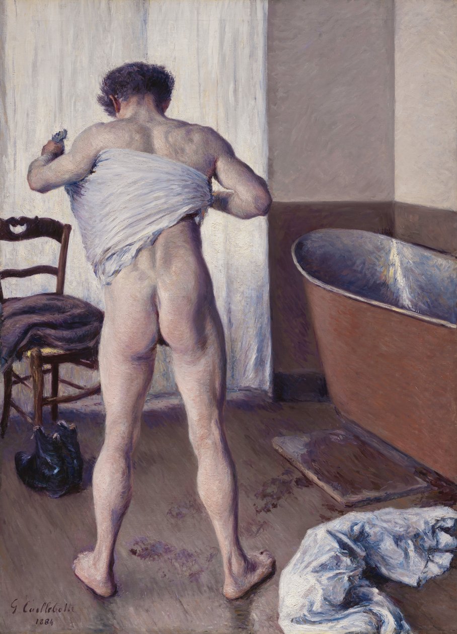 Férfi a fürdőjében alkotó: Gustave Caillebotte