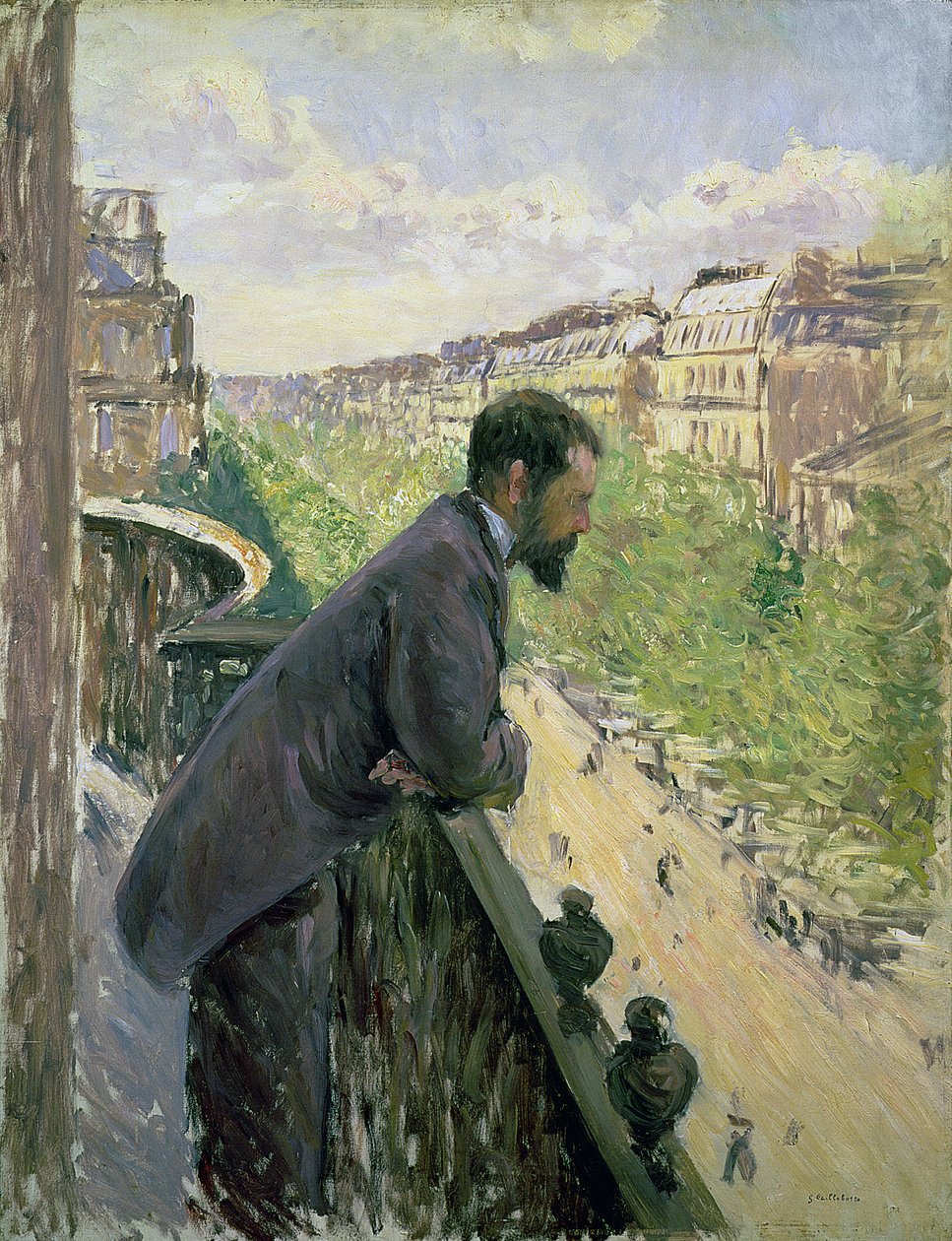 Ember az erkélyen, 1880 körül alkotó: Gustave Caillebotte