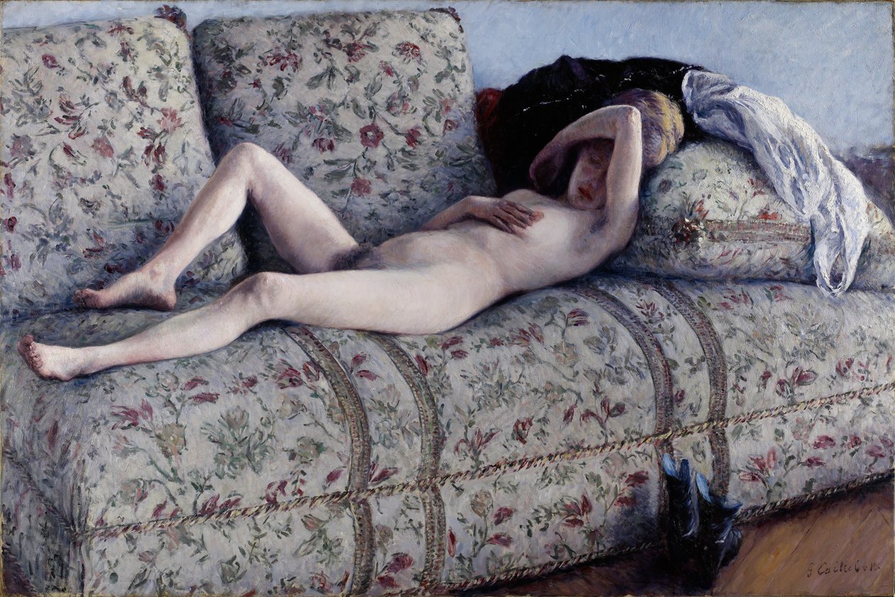 Akt a kanapén, 1880 körül alkotó: Gustave Caillebotte
