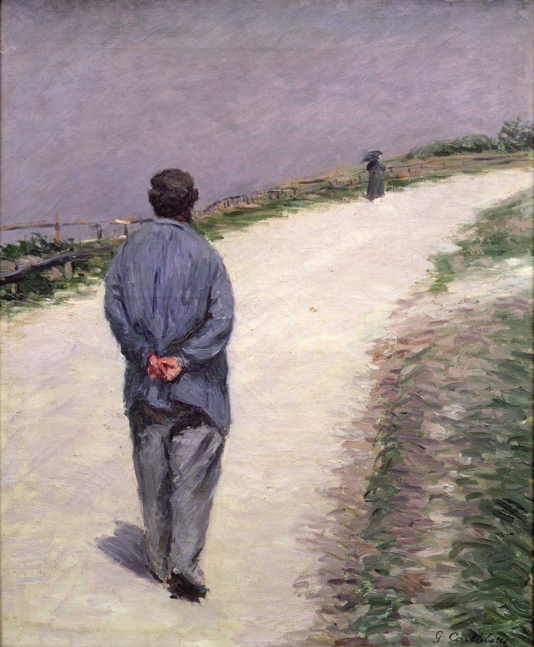 Pere Magloire a Saint-Clair felé vezető úton, Etretat, 1884 alkotó: Gustave Caillebotte