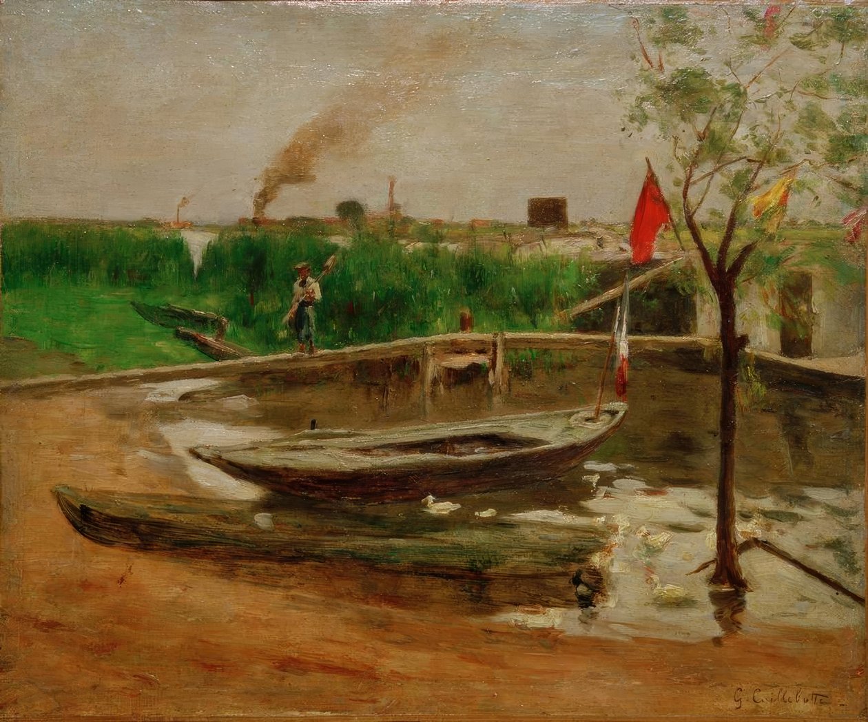 Csónakszállítás Porte Marly közelében alkotó: Gustave Caillebotte