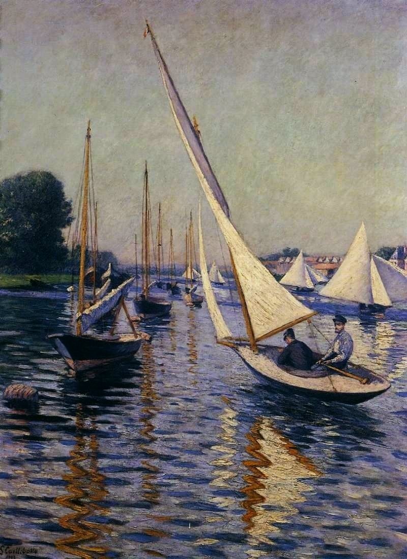 Regatták Argenteuilben alkotó: Gustave Caillebotte