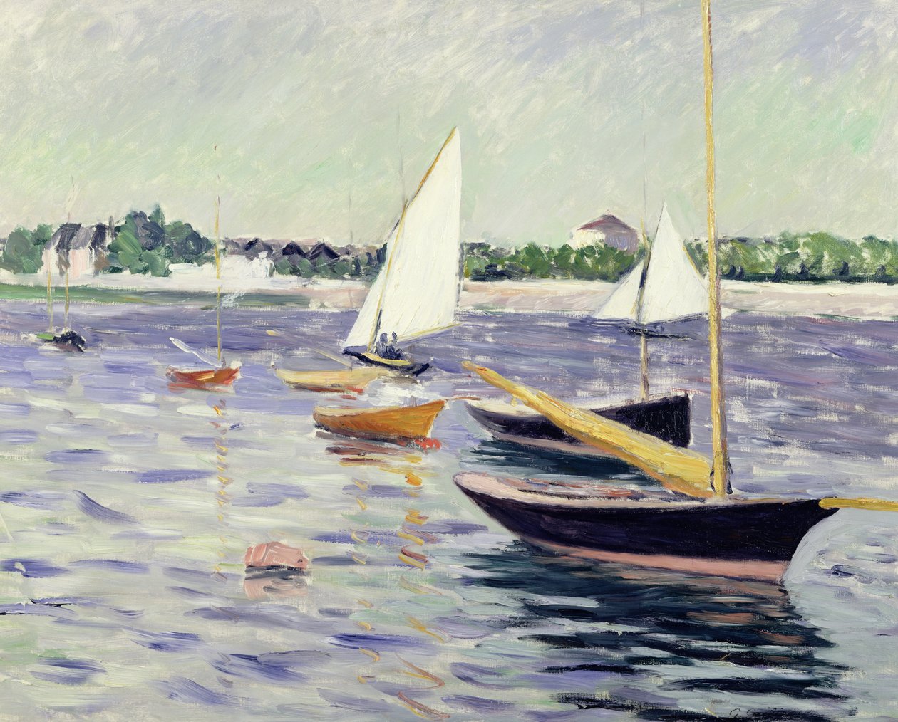 Vitorlás hajók Argenteuilban, 1891 alkotó: Gustave Caillebotte