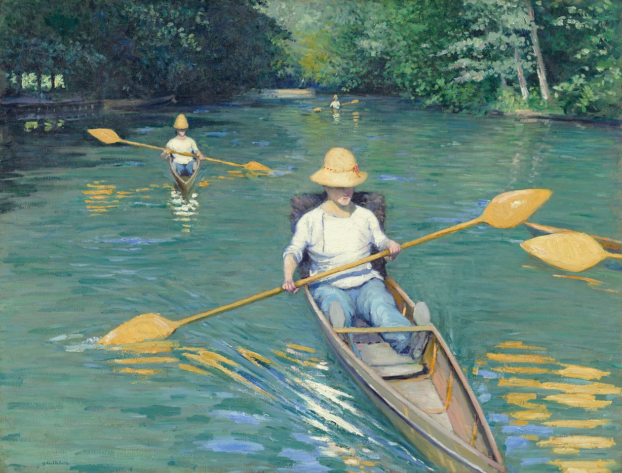 Skiffs, 1877 alkotó: Gustave Caillebotte