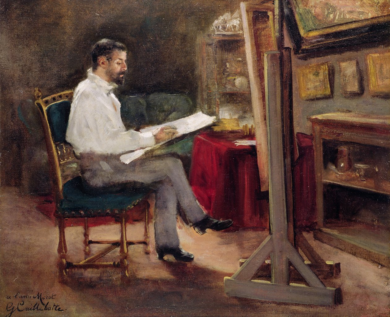 A művész Morot műtermében, 1874 körül alkotó: Gustave Caillebotte