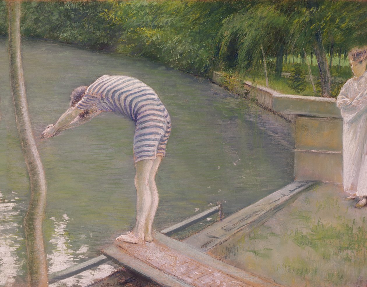 A fürdőző, avagy a búvár, 1877 alkotó: Gustave Caillebotte