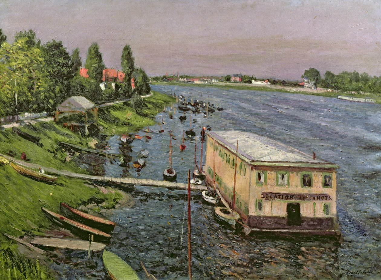 A ponton Argenteuilben, 1886-87 körül alkotó: Gustave Caillebotte