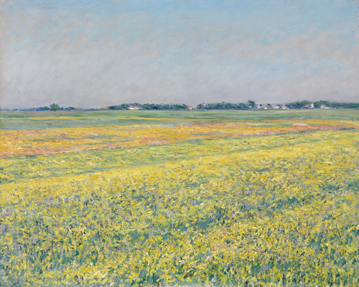 Gennevilliers síksága, sárga mezők alkotó: Gustave Caillebotte