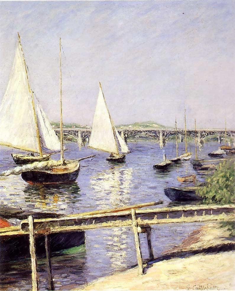 Vitorlások Argenteuilben alkotó: Gustave Caillebotte