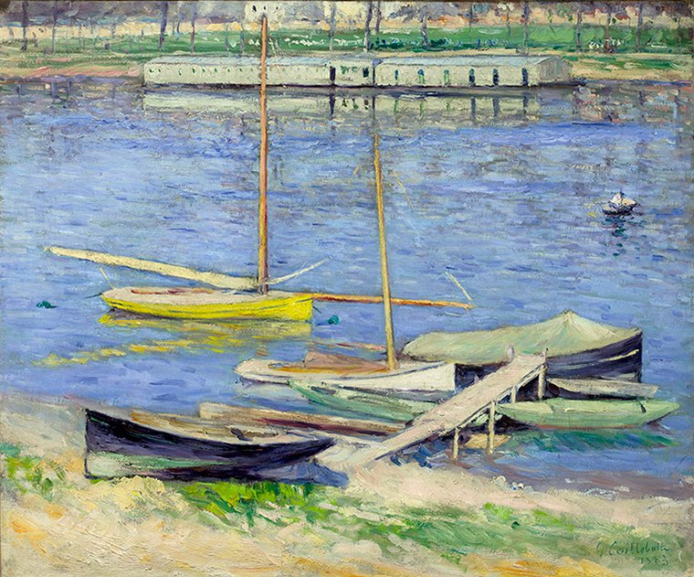 Vitorlások Anchorage -ban a Szajnán, Argenteuilben (Berhaut 272) alkotó: Gustave Caillebotte