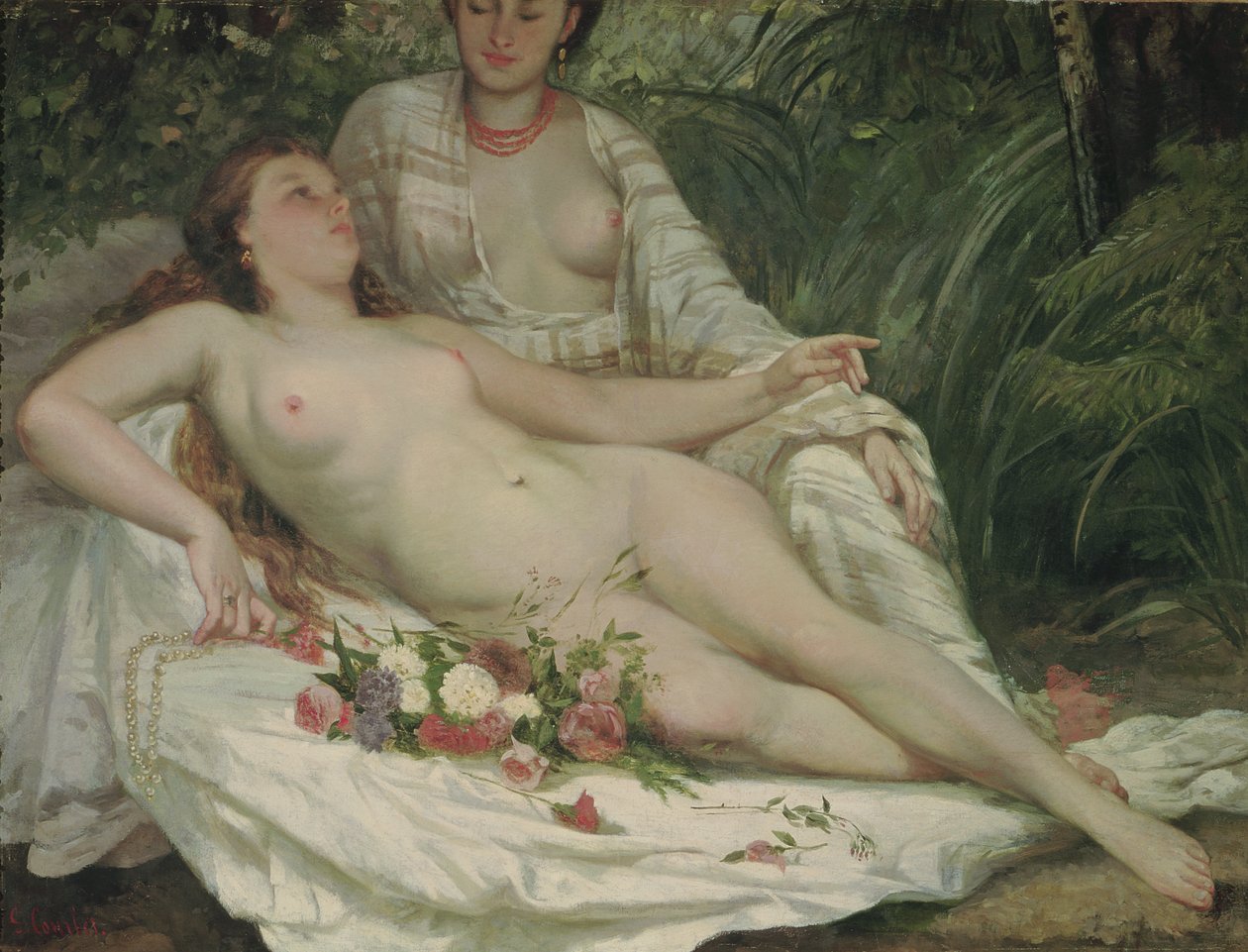 Fürdőzők vagy két meztelen nő alkotó: Gustave Courbet