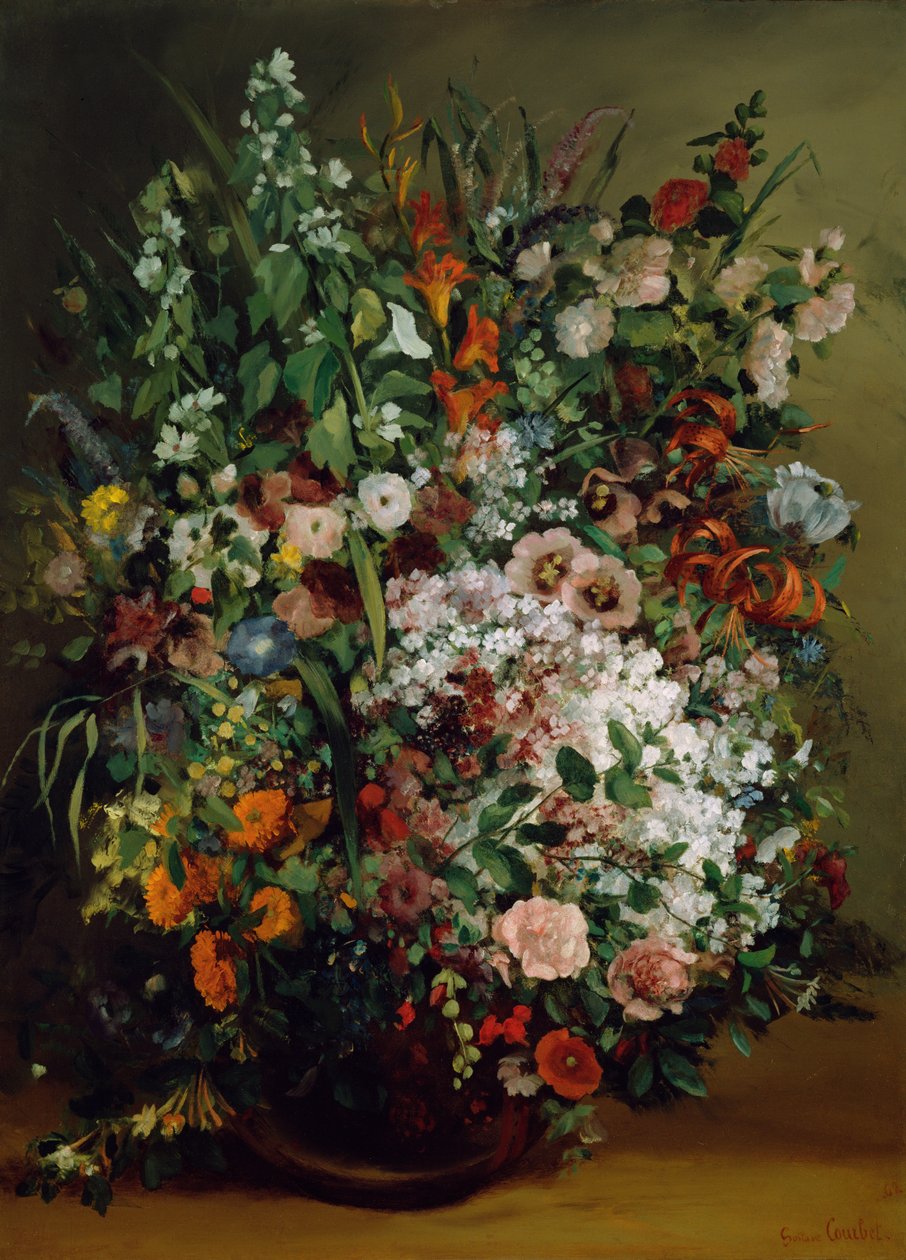Virágcsokor egy vázában alkotó: Gustave Courbet