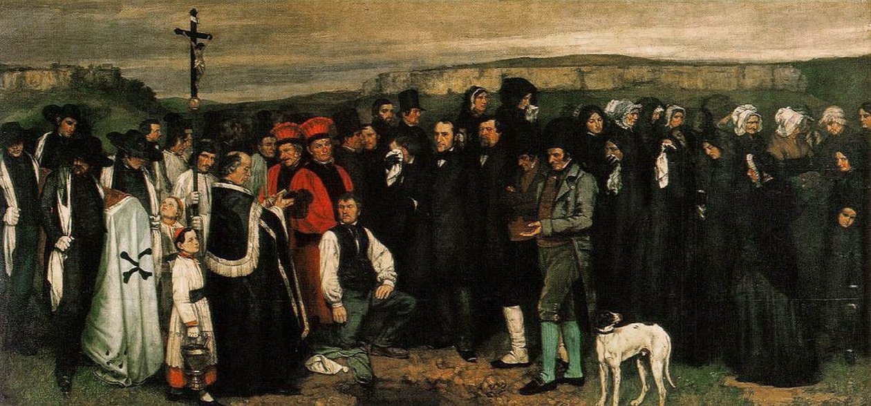 Temetés Ornansban alkotó: Gustave Courbet
