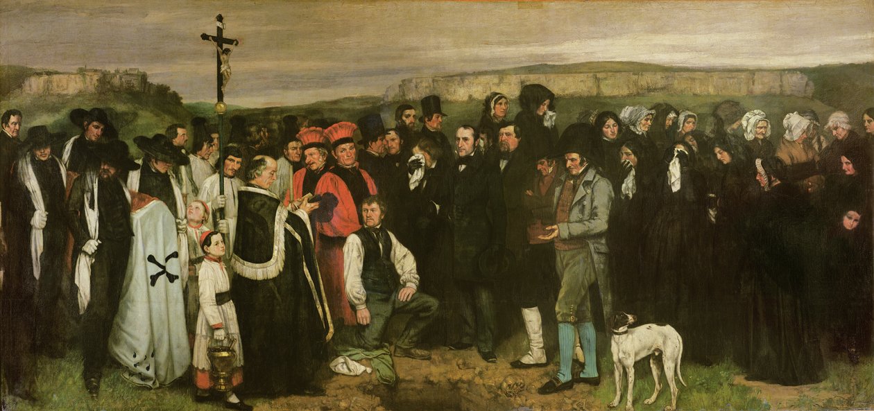 Temetése Ornansban, 1849-50 alkotó: Gustave Courbet