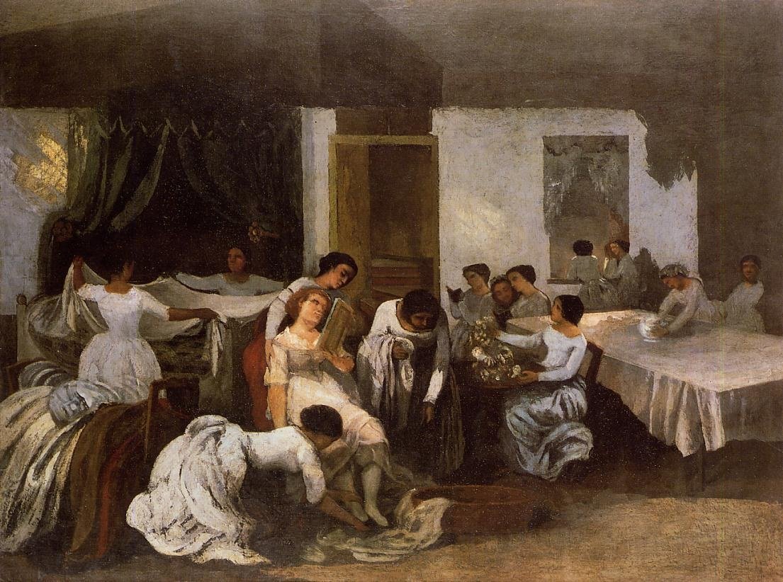 A menyasszony öltözködése alkotó: Gustave Courbet