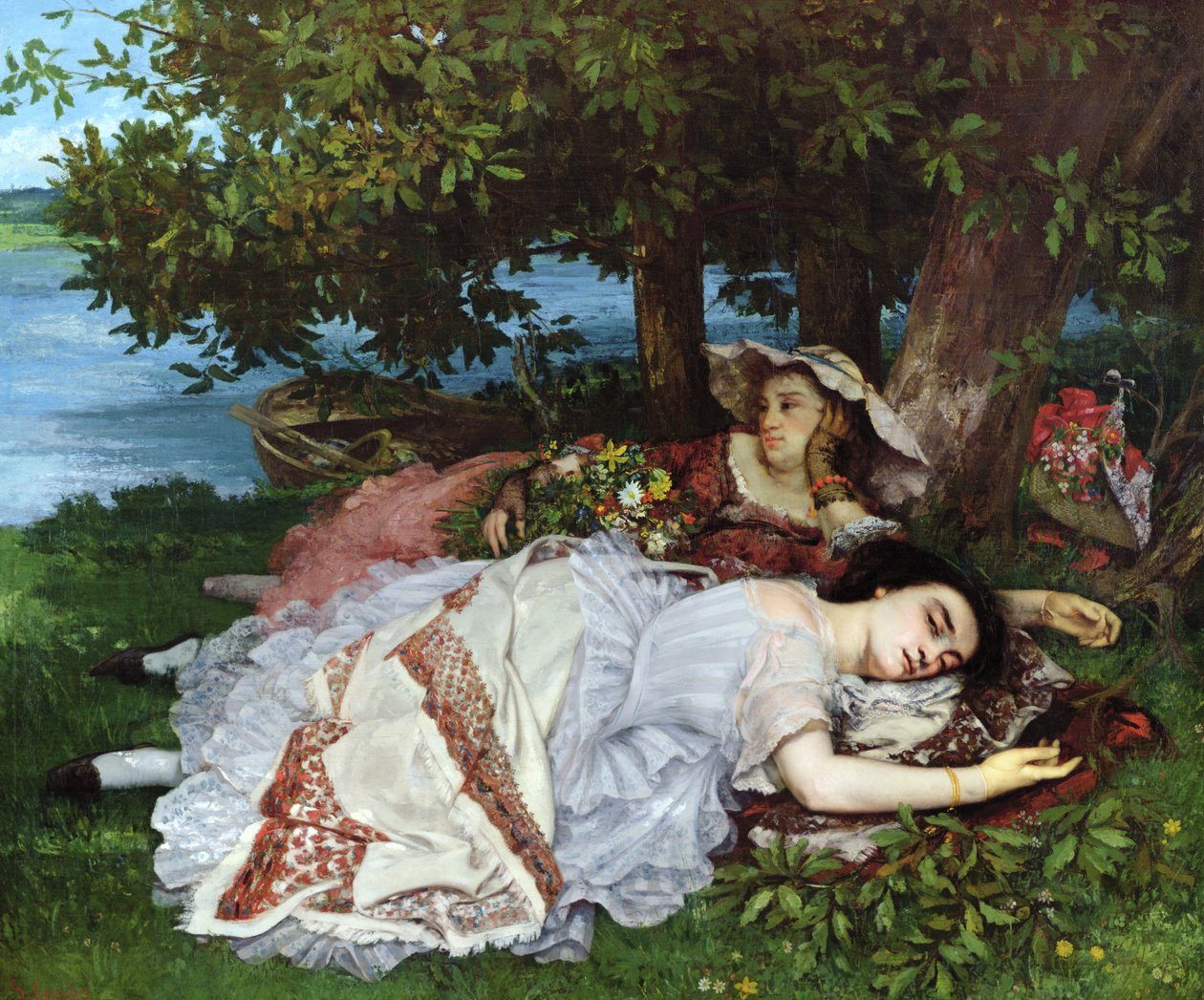 Lányok a Szajna partján, 1856-57 alkotó: Gustave Courbet