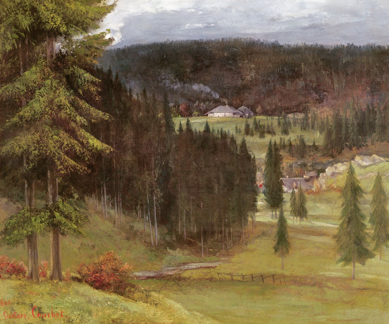 La Ferme des Pussets, 1864 alkotó: Gustave Courbet