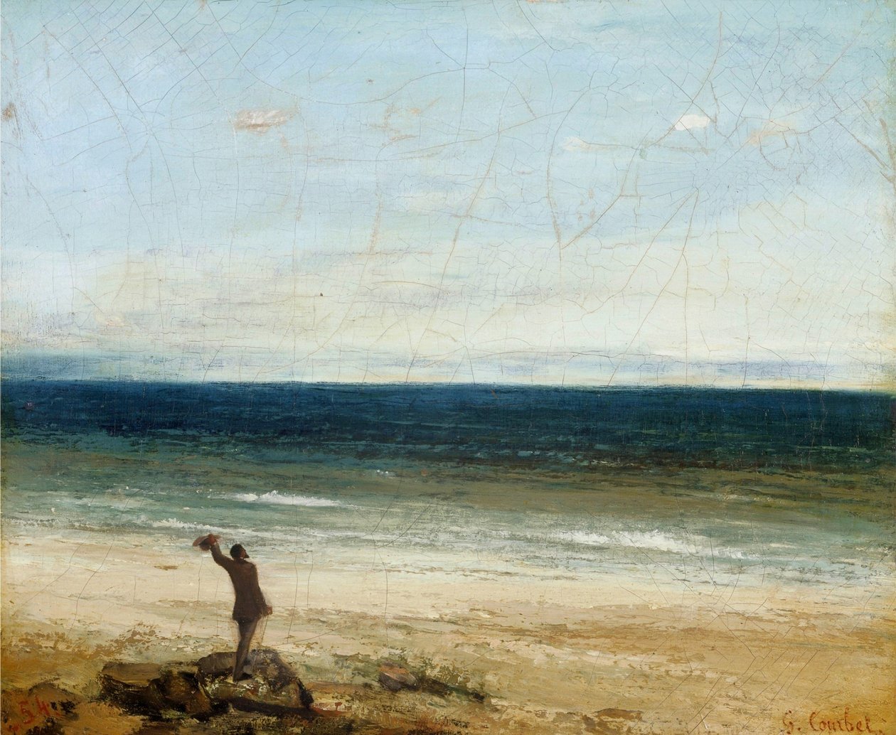 Palavas tengerpartja alkotó: Gustave Courbet