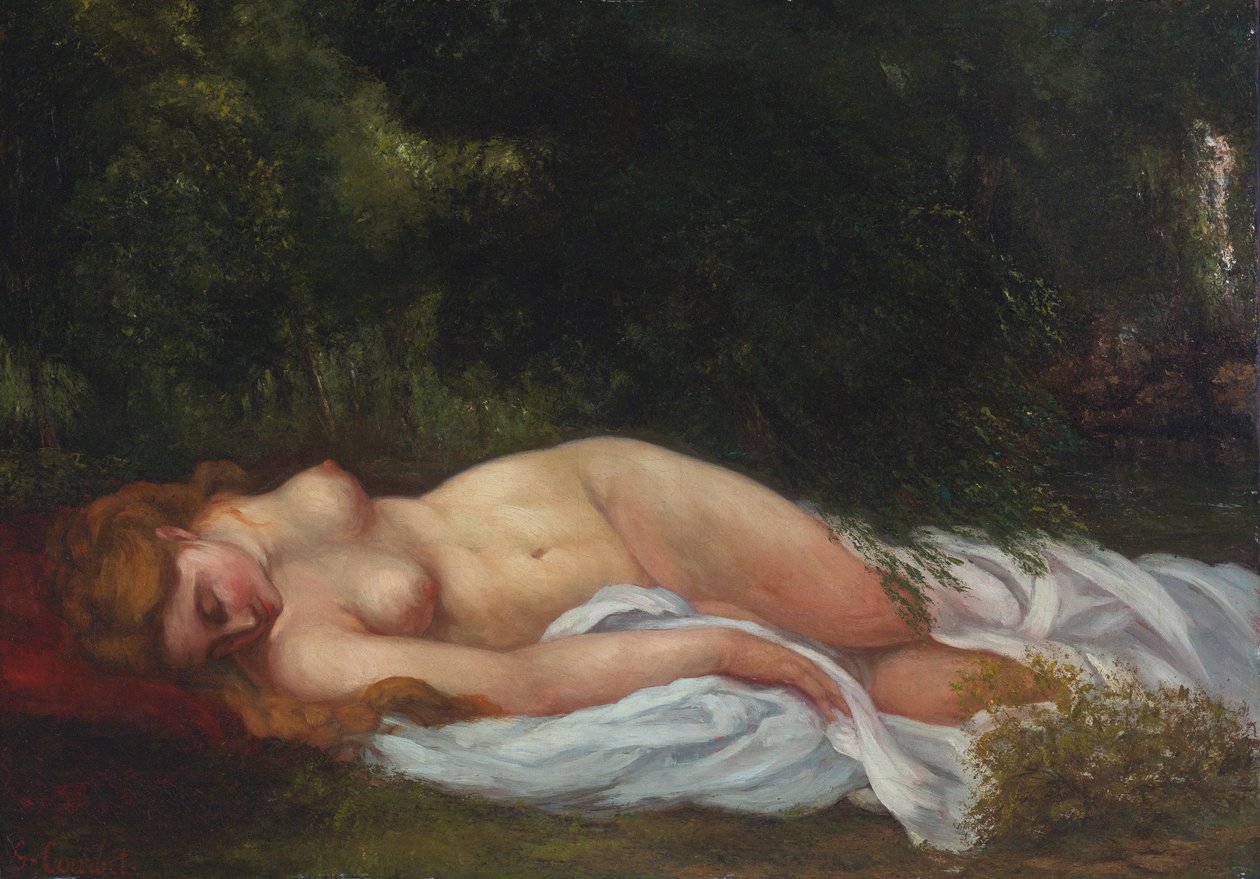 Fekvő akt alkotó: Gustave Courbet