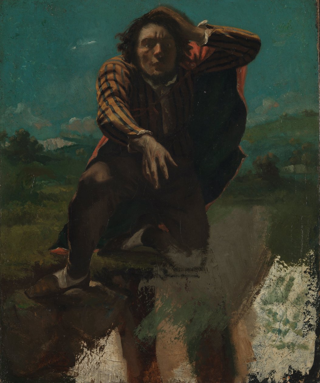 A szikla szélén alkotó: Gustave Courbet