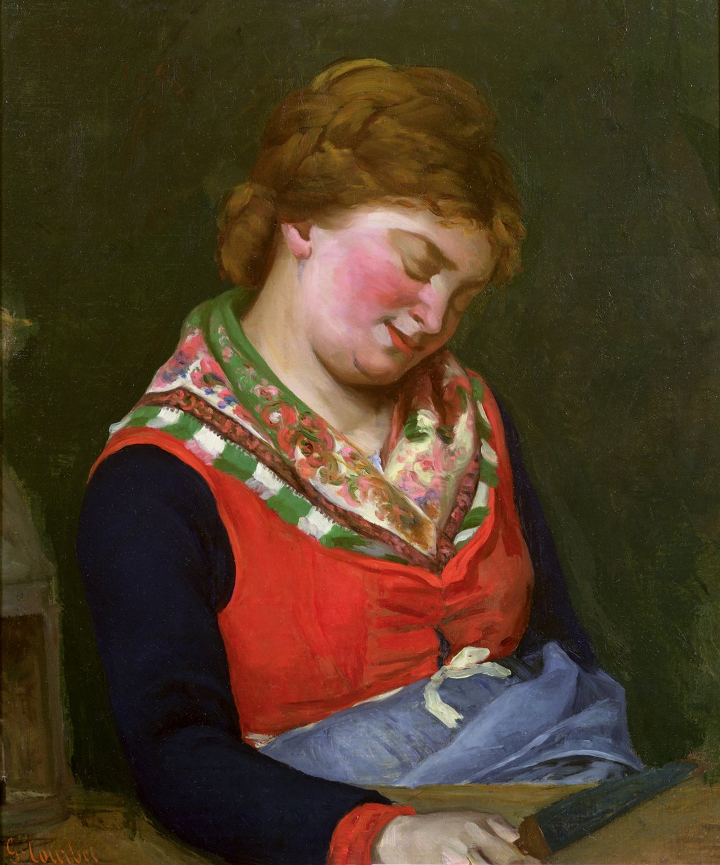 Alvó parasztasszony, 1853 alkotó: Gustave Courbet