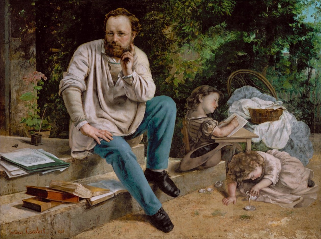 Pierre-Joseph Proudhon és gyermekei alkotó: Gustave Courbet