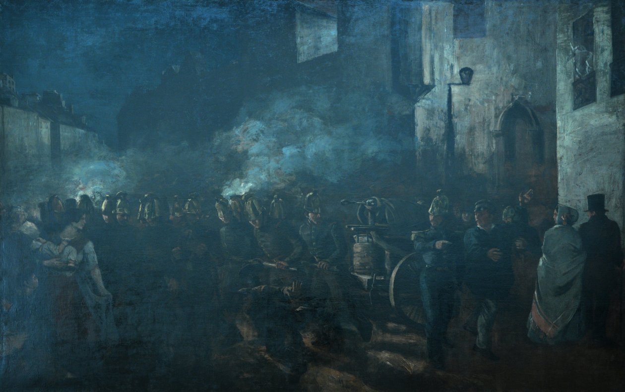 A tűzoltók tűzhöz rohannak alkotó: Gustave Courbet