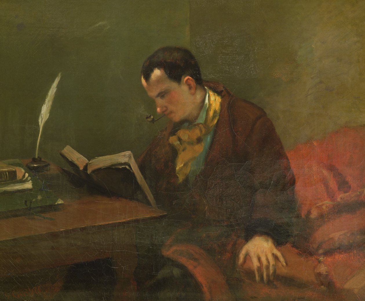 Charles Baudelaire (1821-67) portréja 1847 alkotó: Gustave Courbet