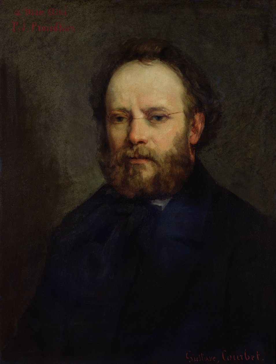 Pierre Joseph Proudhon (1809-65) portréja 1865 alkotó: Gustave Courbet