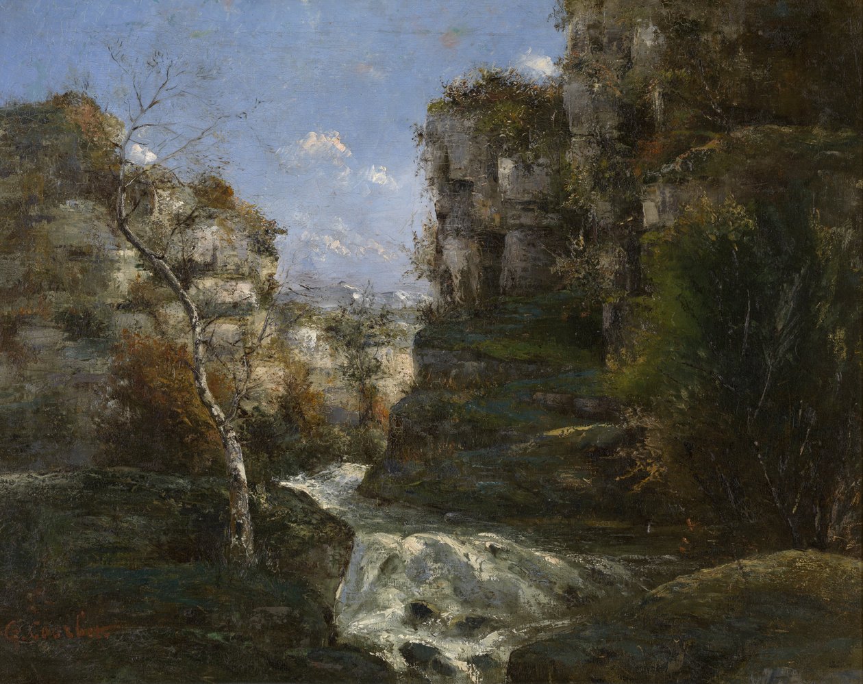 Sziklák Ornans közelében alkotó: Gustave Courbet