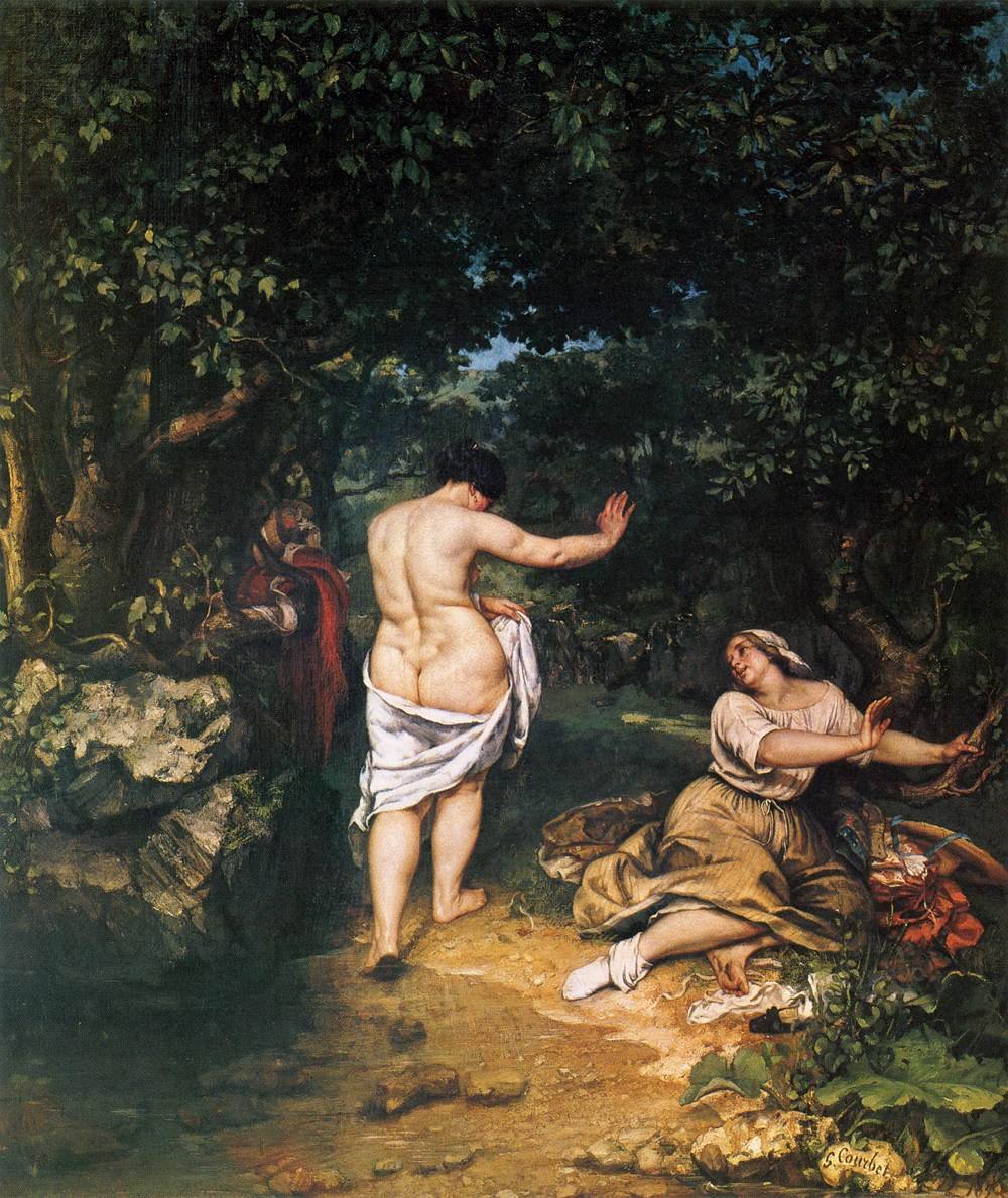 A fürdőzők alkotó: Gustave Courbet