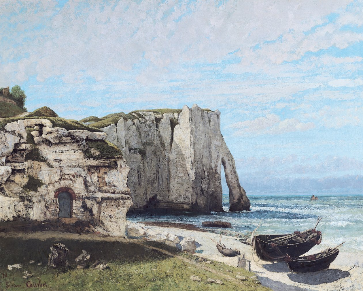 A sziklák Etretatban a vihar után, 1870 alkotó: Gustave Courbet