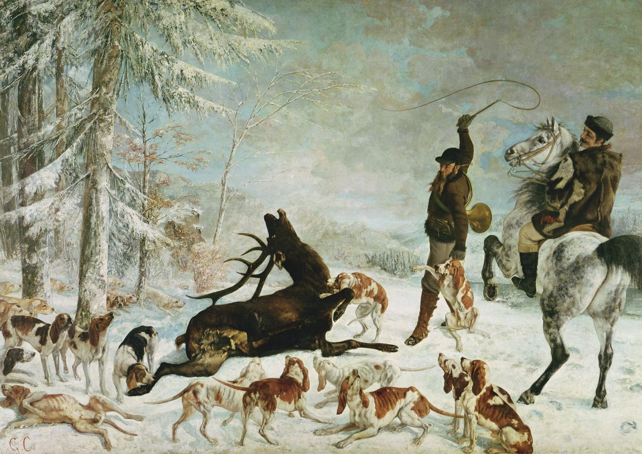 A szarvas halála, 1867 alkotó: Gustave Courbet