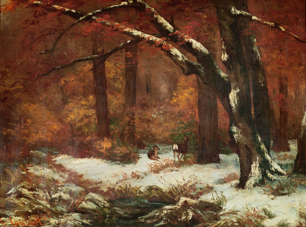 A szarvas visszavonul alkotó: Gustave Courbet