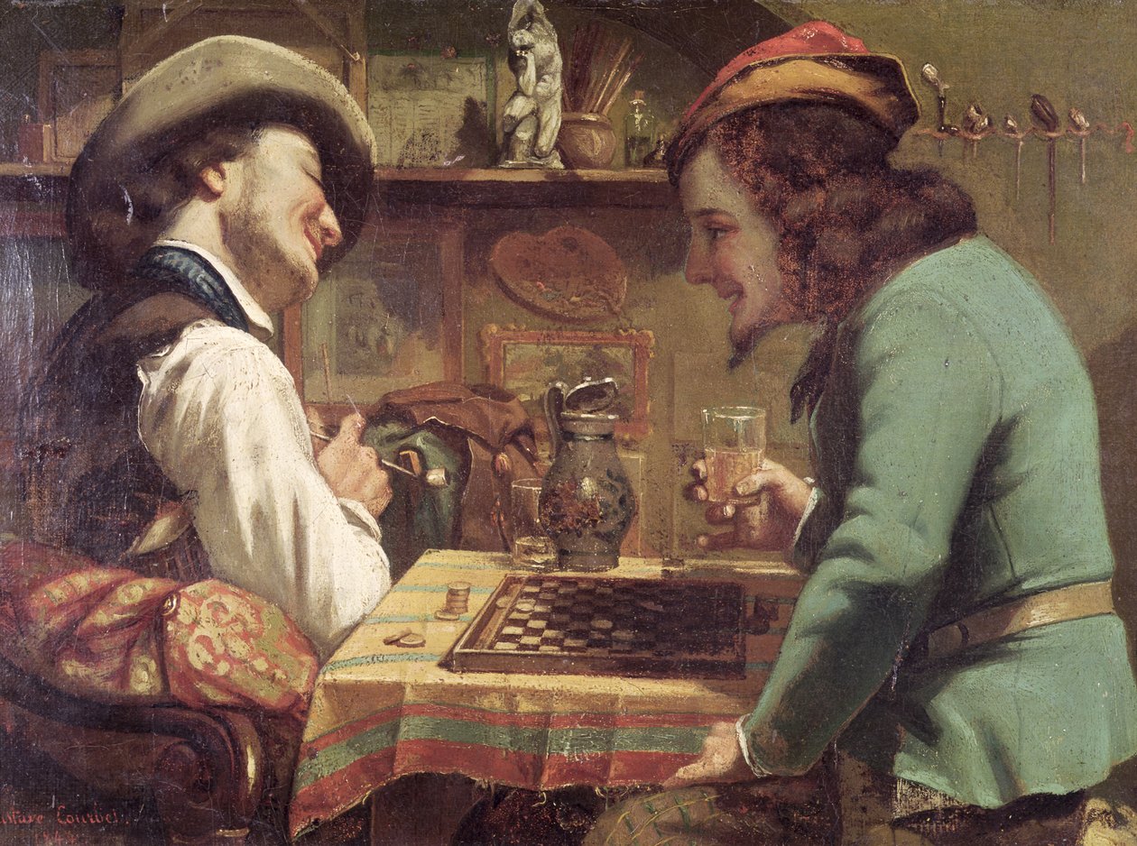 A dámajáték, 1844 alkotó: Gustave Courbet
