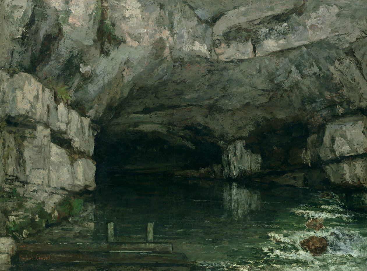 A Loue barlangja, 1864 alkotó: Gustave Courbet