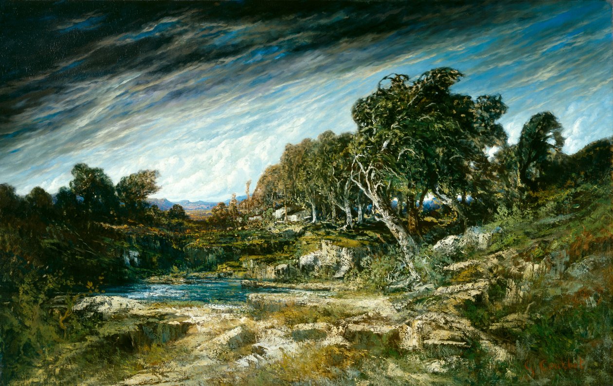 A széllökés, 1865 körül alkotó: Gustave Courbet