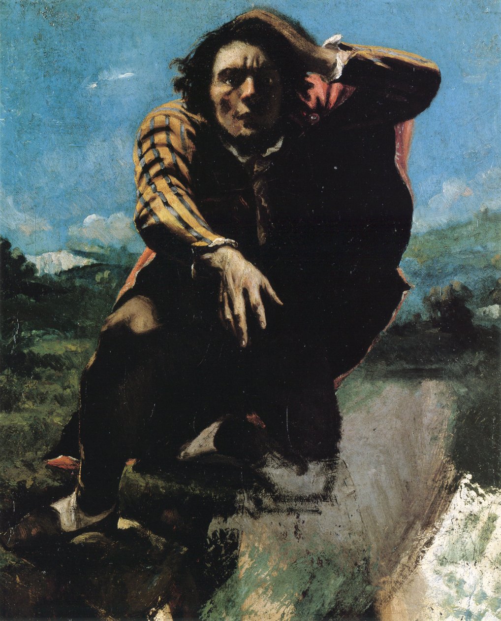 Az ember megőrült a félelemtől alkotó: Gustave Courbet