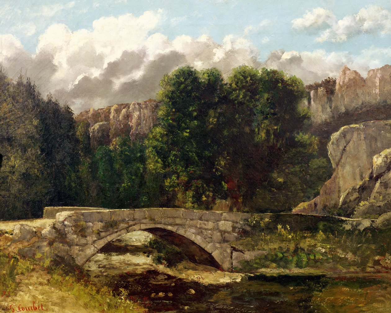 A Pont de Fleurie, Svájc, 1873 alkotó: Gustave Courbet